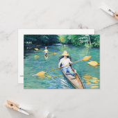 Skiffs, kunstwerk van Gustave Caillebotte, Kaart (Voorkant / Achterkant in situ)