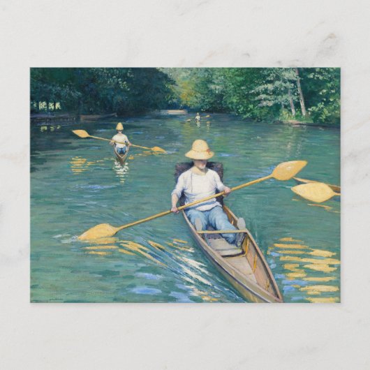 Skiffs van Gustave Caillebotte Briefkaart (Voorkant)