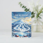 Skigebied Åre Zweden Briefkaart (Staand voorkant)