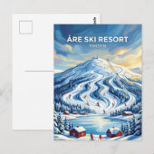 Skigebied Åre Zweden Briefkaart (Voorkant / Achterkant)