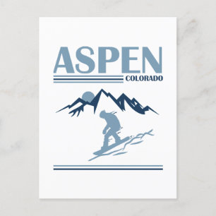 Skigebied Aspen Colorado Briefkaart