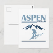 Skigebied Aspen Colorado Briefkaart (Voorkant / Achterkant)