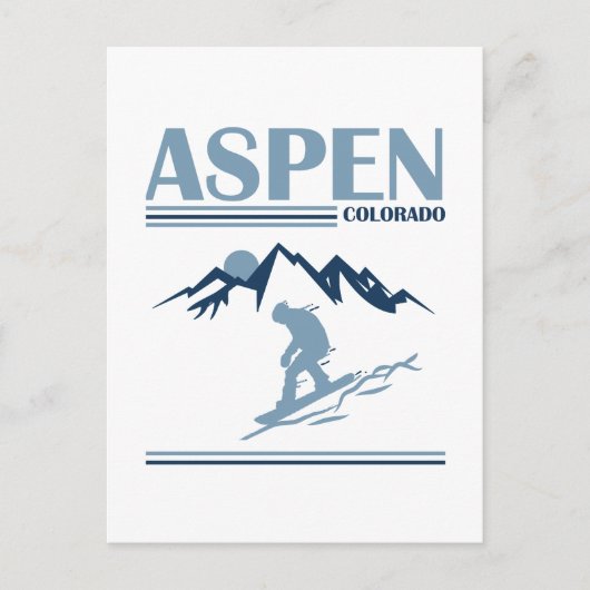 Skigebied Aspen Colorado Briefkaart (Voorkant)