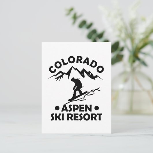Skigebied Aspen Colorado Briefkaart (Staand voorkant)