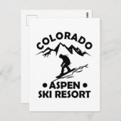 Skigebied Aspen Colorado Briefkaart (Voorkant / Achterkant)