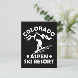 Skigebied Aspen Colorado Briefkaart