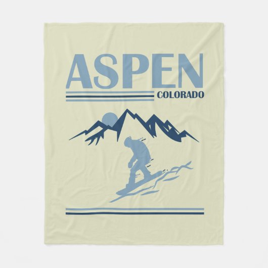 Skigebied Aspen Colorado Fleece Deken (Voorkant)