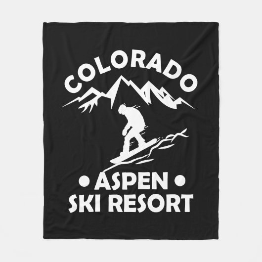 Skigebied Aspen Colorado Fleece Deken (Voorkant)