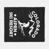 Skigebied Aspen Colorado Fleece Deken (Voorkant (Horizontaal))