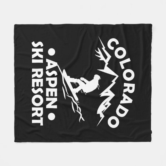 Skigebied Aspen Colorado Fleece Deken (Voorkant (Horizontaal))