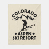 Skigebied Aspen Colorado Fleece Deken (Voorkant)