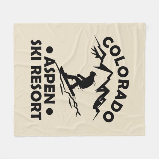 Skigebied Aspen Colorado Fleece Deken (Voorkant (Horizontaal))