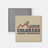 Skigebied Aspen Colorado Magneet (Voorkant / Achterkant)