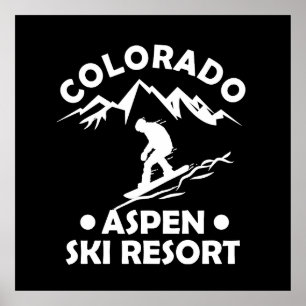 Skigebied Aspen Colorado Poster