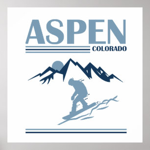 Skigebied Aspen Colorado Poster