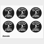 Skigebied Aspen Colorado Ronde Sticker (Vel)