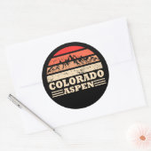  skigebied Aspen Colorado Ronde Sticker (Envelop)