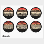  skigebied Aspen Colorado Ronde Sticker (Vel)