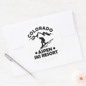 Skigebied Aspen Colorado Ronde Sticker (Envelop)