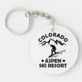 Skigebied Aspen Colorado Sleutelhanger (Voorkant)