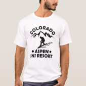 Skigebied Aspen Colorado T-shirt (Voorkant)