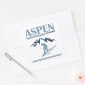 Skigebied Aspen Colorado Vierkante Sticker (Envelop)