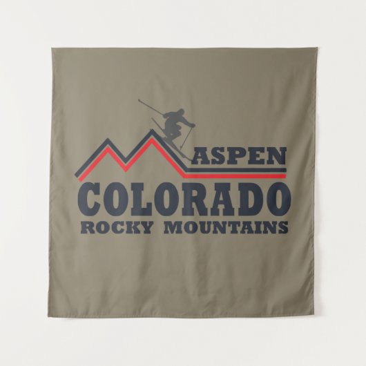 Skigebied Aspen Colorado Wandkleed (Voorkant)
