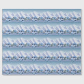 Skigebied:  berglandschap cadeaupapier (Vlak)