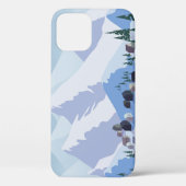 Skigebied:  berglandschap Case-Mate iPhone case (Achterkant)