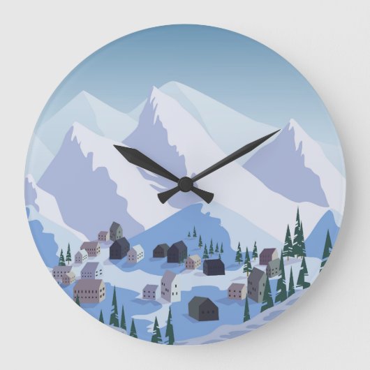 Skigebied: berglandschap grote klok (Voorkant)