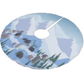 Skigebied:  berglandschap kerstboom rok (Gekanteld)