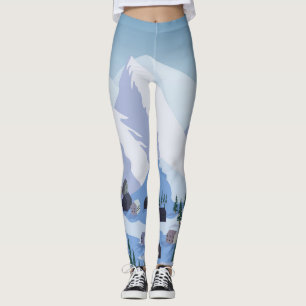 Skigebied: berglandschap leggings