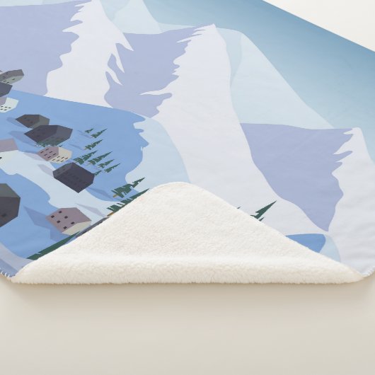 Skigebied:  berglandschap sherpa deken (3/4)