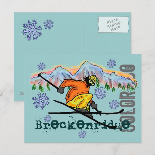 Skigebied Breckenridge Colorado briefkaart (Voorkant / Achterkant)