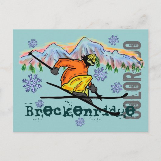 Skigebied Breckenridge Colorado briefkaart (Voorkant)