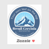 Skigebied Breuil-Cervinia Italië Sticker (Vel)