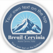 Skigebied Breuil-Cervinia Italië Sticker (Voorkant)