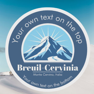 Skigebied Breuil-Cervinia Italië Sticker