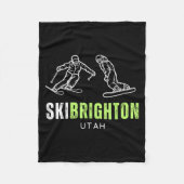 Skigebied Brighton Utah Skigebied Snowboarding Res Fleece Deken (Voorkant)