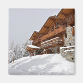 Skigebied chalet magneet (Voorkant)