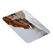 Skigebied chalet rechthoekige fotomagneet magneet (Rechterzijde)