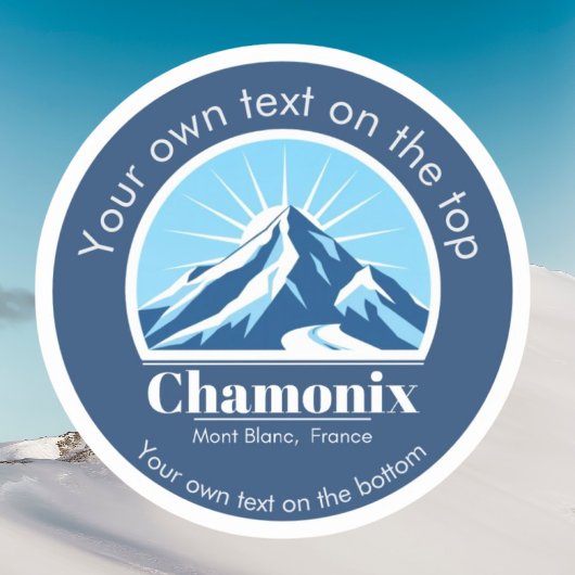 Skigebied Chamonix Mont Blanc Frankrijk Sticker