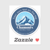 Skigebied Chamonix Mont Blanc Frankrijk Sticker (Vel)