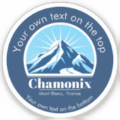 Skigebied Chamonix Mont Blanc Frankrijk Sticker (Voorkant)