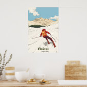 Skigebied Chatel Reisposter Poster (Keuken)