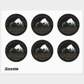 Skigebied Colorado Aspen Ronde Sticker (Vel)