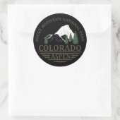 Skigebied Colorado Aspen Ronde Sticker (Tas)