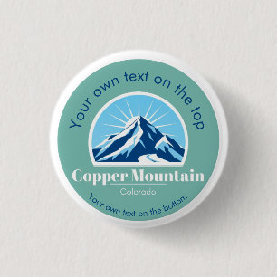 Skigebied Copper Mountain Colorado souvenir Ronde Button 3,2 Cm