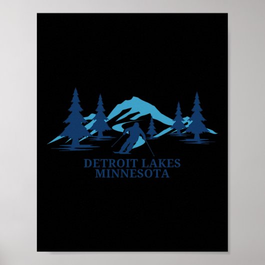 Skigebied Detroit Lakes Minnesota Poster (Voorkant)