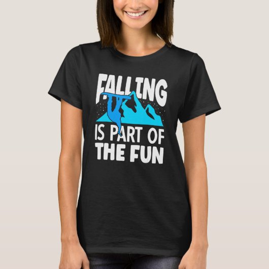Skigebied Falling maakt deel uit van het leuke sno T-shirt (Voorkant)
